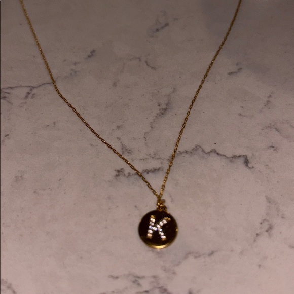 Kate spade ♠️ ⭐️Mini  Initial K bling pendant gold plated necklace - Picture 15 of 17